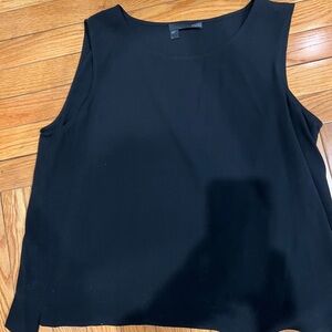 Eileen Fisher black silk tank top